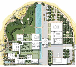 Peter Sheard CMLI - Garden Design - Private Garden and villa, The Palm, Dubai, UAE.