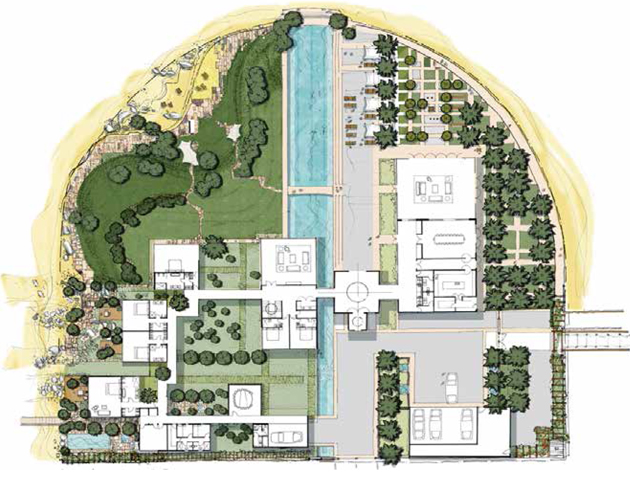 Peter Sheard CMLI - Garden Design - Private Garden and villa, The Palm, Dubai, UAE.