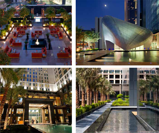 Peter Sheard CMLI - Landscape Design - Gardens and roof terraces for Ritz Carlton and Currency House, Dubai, UAE.